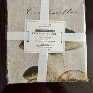 Williams-Sonoma Mushroom Theme Pure Linen Tea Towels - Set of 2